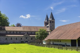 Benedictine monastery Bursfeld on the Weser near Hannoversch Münden. Bursfelde Monastery is a