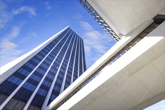 USA, streets of Portland city downtown and financial center, North America