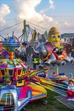 Rides, stalls, at the fair, funfair, spring fair, Easter fair, at the Deutzer Werft, on the Rhine