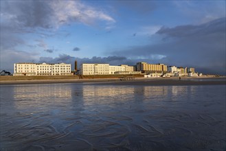 Skyline of the North Sea island of Borkum, East Frisia, Lower Saxony, Germany, Europe