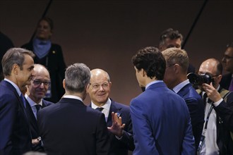 NATO summit meeting in Washington. Olaf Scholz (SPD), Federal Chancellor, pictured in front of the