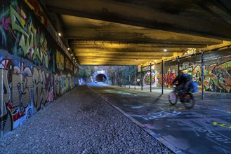 The Nordbahntrasse, a cycle path, footpath, on a former 22 km long railway line, along the