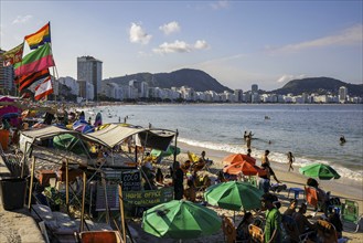 City view in Rio de Janeiro / Brazil and view of the Copacabana, 21.07.2024. Photographed on behalf