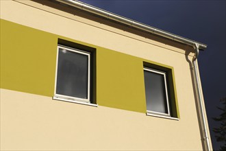 Residential building with modern facade painting Ludwigshafen, Rhineland-Palatinate