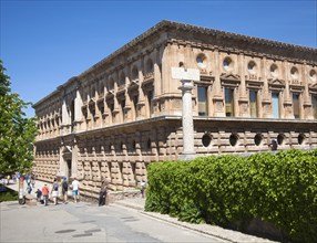 Palacio de Carlos V, Palace of King Charles the Fifth, the Alhambra complex, Granada, Spain, Europe