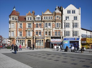 Historic buildings in the town centre of Clacton on Sea, Essex, England, United Kingdom, Europe