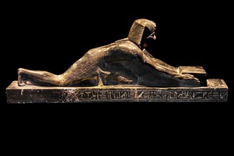 Statue of Ramses II prostrating himself from the exhibition: Ramses the Great and the Gold of the