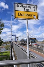 The Friedrich Ebert Bridge over the Rhine between Ruhrort and Homberg, Duisburg, North