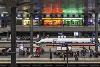 Central station with platform hall, ICE, Berlin, Germany, Europe