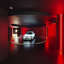 Interior view of the Seat Pavilion, Autostadt, Volkswagen AG, Wolfsburg, Lower Saxony, Germany,