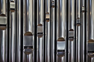 Open labial pipes, organ pipes, detail, Cathedral, Cathedral Church of St. Blasii in Braunschweig,