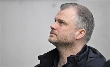 Sports Director Fabian Wohlgemuth VfB Stuttgart portrait, looking upwards, PreZero Arena, Sinsheim,