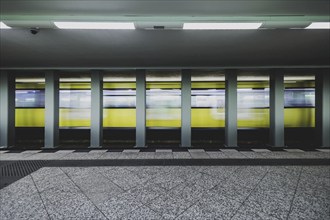 The underground line 7 runs at Bismarckstraße in Charlottenburg in Berlin, 27 February 2024.