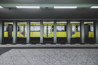 The underground line 7 runs at Bismarckstraße in Charlottenburg in Berlin, 27 February 2024.