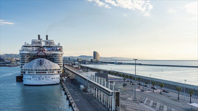 Wonder of the Seas in Cruise Ship Terminal, Barcelona, Spain, Europe