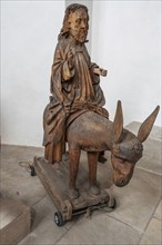 Historic palm tree in the town church of St John the Baptist and St Martin, Middle Franconia,