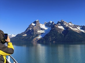 Drive through the Bay of Last Hope to the Balmaceda Glacier, Puerto Natales, Patagonia, Chile,