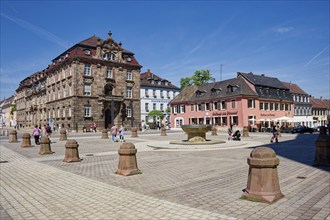 Speyer Cathedral Square with the town hall, Speyer, Rhineland-Palatinate, Germany, Europe