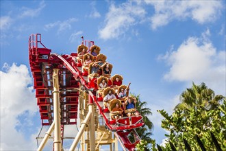 Rip Ride Rockit roller coaster at Universal Studios theme park in Orlando, Florida, USA, North