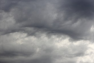 Gloomy storm clouds, North Rhine-Westphalia, Germany, Europe