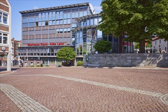 Building of the Sparkasse Stade-Altes Land from the Pferdemarkt in Stade, Hanseatic city, district