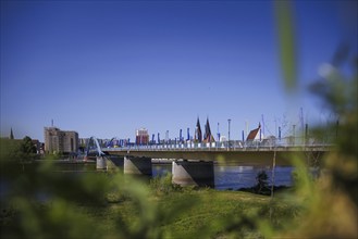 View of the Europabrücke bridge between Frankfurt an der Oder and Slubice. Slubice, 01.05.2024