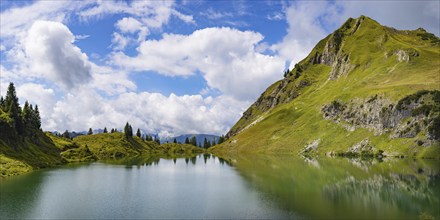 Seealpsee and Seeköpfle, 1919m, Allgäu Alps, Allgäu, Bavaria, Germany, Europe