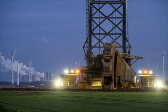 Edge of the Garzweiler II open-cast lignite mine, at the village of Lützerath, the last village to