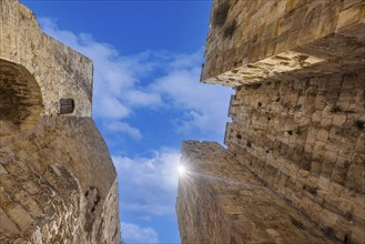 Jerusalem, Israel, landmark citadel Migdal David Tower of David in Old City near Jaffa Gate, Asia