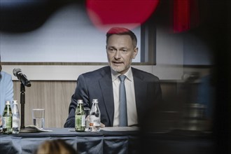 Christian Lindner (FDP), Federal Minister of Finance, photographed during the press conference on