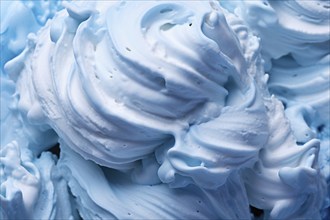 Close up of blue ice cream. KI generiert, generiert, AI generated