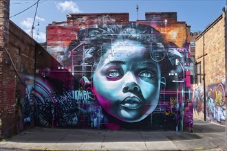 AI generated street art graffiti tour featuring immersive murals and interactive elements in