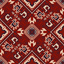 Traditional Bulgarian embroidery vector pattern