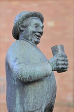 Sculpture Schoppenstecher as a symbol for wine drinker with wine cup, wine culture, cup, male