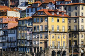 View of Portuguese traditional colorful houses in Porto city, Portugal, Europe