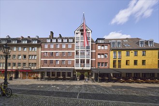 Brewery in Füchsen and Rosenrot night bar on Ratinger Straße in the historic centre of Düsseldorf,