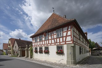 Former Ebracher Schultheissenhof from 1774, Hüttenheim 58, Hüttenheim, Lower Franconia, Bavaria,