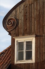 Historic wooden house, Hanseatic town of Visby, UNESCO World Heritage Site, Gotland Island, Sweden,