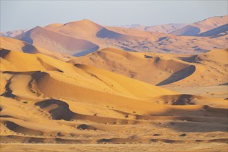 Sand dunes in the Rub Al Khali desert, the world's largest sand desert, Empty Quarter, Oman, Asia