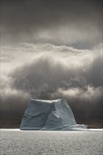 Floating iceberg, Scoresbysund or Kangertittivaq in Greenlandic, the largest and longest fjord