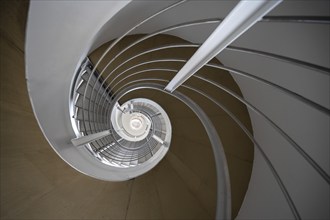 Modern spiral staircase in an office building, Bavaria, Germany, Europe