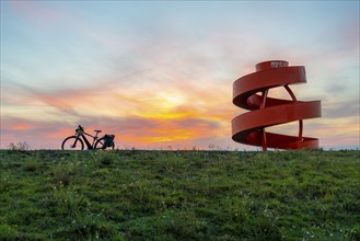 Sculpture Haldenzeichen, observation tower, Humbert spoil tip, part of the Lippepark in Hamm, 5