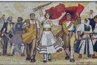 ‘The Albanians' Mosaic, Albanian Socialist Realism artwork 1980, National Historical Museum,