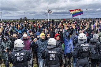 Violent clashes between thousands of demonstrators and the police, after a demonstration against