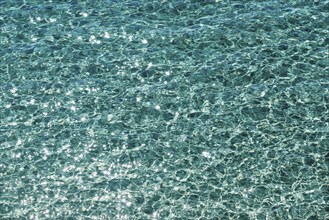 Water surface with waves at the Mediterranean Sea, Région Provence-Alpes-Côte d'Azur, France,