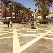 Balcon de Europa in Nerja, Costa del Sol, Malaga province, Andalusia, Spain, South Europa. Scanned