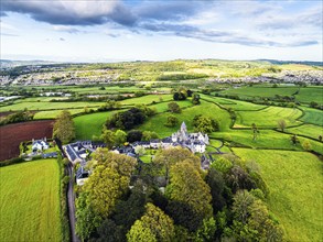 The Priory from a drone, Abbotskerswell Priory, Retirement Village, Abbotskerswell, Newton Abbot,