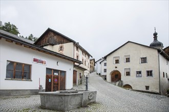 Tschlin is a village in the Swiss Lower Engadine, Graubünden, Switzerland, Europe