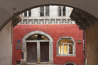 Red Heart Spot, former inn Zum Roten Herz, 1598-1792, Regensburg, Upper Palatinate, Bavaria,