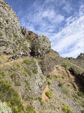 PR1 hiking trail from Pico Arieiro to Pico Ruvio, Madeira, Portugal, Europe